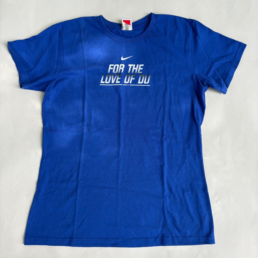 Nike Team Duke University Blue Devils Graphic T-Shirt Blue Youth Large 12-14